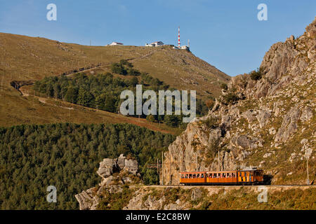 France, Pyrénées Atlantiques, le train de La Rhune Banque D'Images