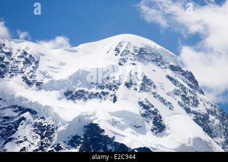 La Suisse, Canton du Valais, Zermatt, massif du Mont Rose, le Breithorn peak (4164 m) Banque D'Images