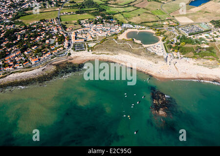 France, Vendée, Bretignolles sur mer, la Normandeliere (vue aérienne) Banque D'Images