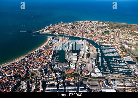 En France, en Vendée, Les Sables d'Olonne (vue aérienne) Banque D'Images