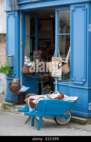 France, Charente Maritime, Ile de Re, magasin de vente de produits régionaux et de souvenirs Banque D'Images