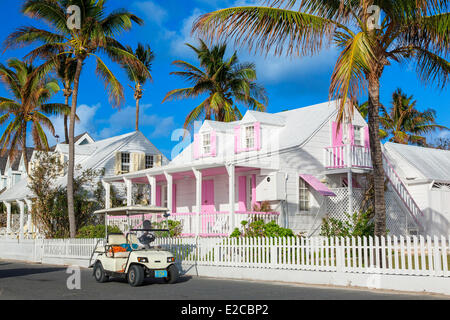 Harbour Island, Bahamas, le long de la rue Bay House Banque D'Images