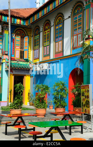 Singapour, Little India, le tan Teng Villa Inah (homme d'affaires chinois) construit en 1910 Banque D'Images