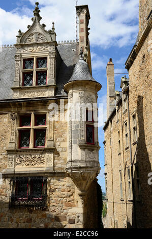 France, Sarthe, Le Mans, Cité Plantagenêt (vieille ville), La Maison a la tourelle (la tourelle) Maison du 16ème siècle Banque D'Images