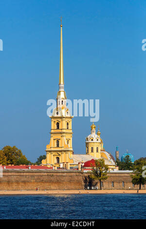 La Russie, Saint-Pétersbourg, inscrite au Patrimoine Mondial de l'UNESCO, la cathédrale des Saints Pierre et Paul Banque D'Images