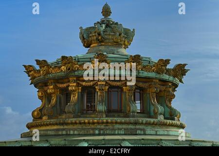 France, Paris, Opéra Garnier, le haut de la coupole principale rotounda Banque D'Images