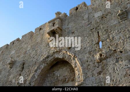 Israël, Jérusalem, ville sainte, de la vieille ville inscrite au Patrimoine Mondial de l'UNESCO, la Porte de Sion est l'un des huit portes dans les murs Banque D'Images