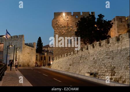 Israël, Jérusalem, ville sainte, de la vieille ville inscrite au Patrimoine Mondial de l'UNESCO, la citadelle près de la porte de Jaffa Banque D'Images