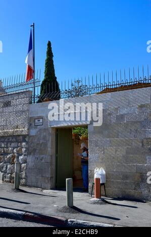 Israël, Jérusalem, ville sainte, l'Église du Pater Noster (Sancturay du Eleona) sur le Mont des Oliviers, c'est l'un des quatre territoires français de Jérusalem Banque D'Images