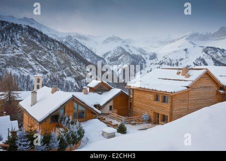 France, Hautes Alpes, Parc Naturel Régional du Queyras (Parc Naturel Régional du Queyras), saint veran, étiqueté Les Plus Beaux Banque D'Images