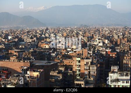 Au Népal, la vallée de Katmandou, classée au Patrimoine Mondial de l'UNESCO, vue de Katmandou Banque D'Images