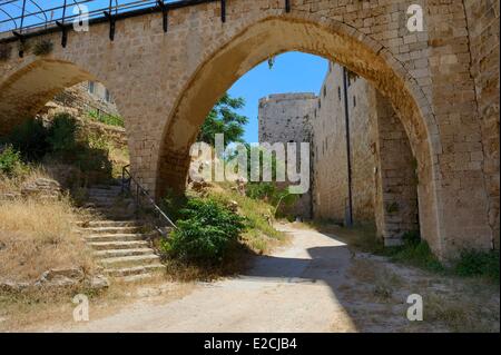 Israël, quartier Nord, la Galilée, Acre (Akko), vieille ville, classée au Patrimoine Mondial de l'UNESCO, la forteresse des Hospitaliers Banque D'Images