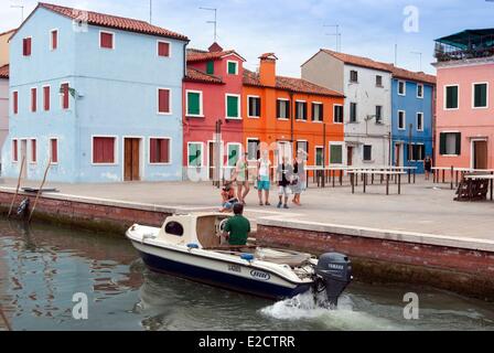 Italie Vénétie Venise classés au Patrimoine Mondial par l'UNESCO abrite au bord de l'eau Banque D'Images
