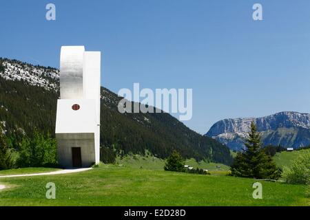 France Haute Savoie Glieres monument national de la résistance du plateau fait par Emile Gilioli Banque D'Images