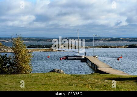 La Suède Sweden-Îles Koster Sydkoster Bergdalen pier Banque D'Images