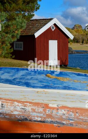 La Suède Sweden-Îles Koster Sydkoster Bergdalen pier Banque D'Images