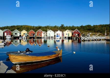 La Suède Sweden-Îles Koster Sydkoster port de pêche de Brevik Banque D'Images