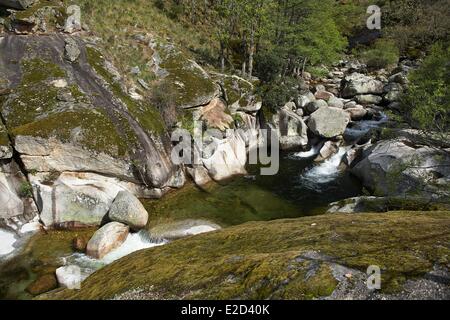 Espagne Extramadura Vallée réserve naturelle de Garganta de los Infiernos Banque D'Images