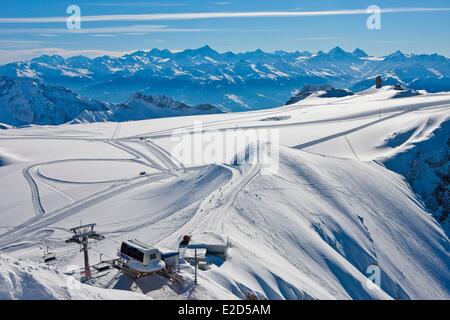 Suisse Canton de Vaud Col de Pillon Glacier 3000 Banque D'Images