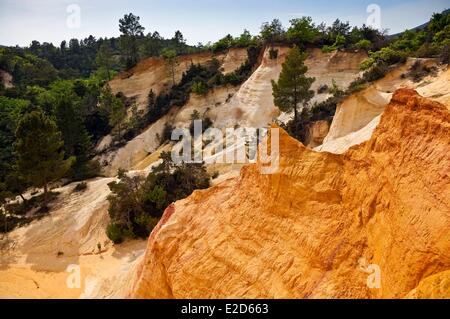 France Vaucluse Rustrel Colorado Provençal anciennes carrières d'ocre Banque D'Images