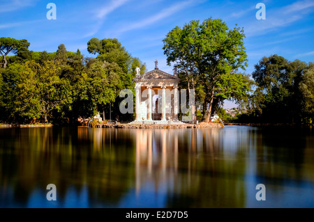 Laghetto di Villa Borghese, Rome, Italie Banque D'Images