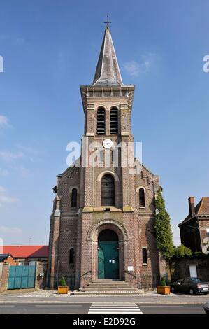 France Nord Wallers mine site classé au Patrimoine Mondial par l'UNESCO de l'église Saint Barbe Banque D'Images