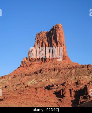 United States Utah Colorado Plateau Canyonlands National Park dans le quartier de l'île ciel blanc route Rim Tour de l'aéroport au lever du soleil Banque D'Images