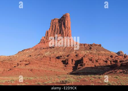 United States Utah Colorado Plateau Canyonlands National Park dans le quartier de l'île ciel blanc route Rim Tour de l'aéroport au lever du soleil Banque D'Images