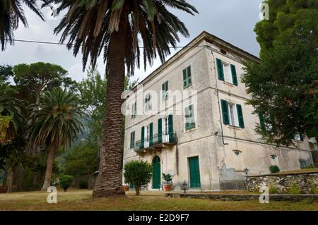 France, Haute Corse, Cap Corse, Sisco, la chambre Casanova (Palazzi ou Chambre des Américains) appartient toujours à la famille dont l'ancêtre Santoni a fait sa fortune à Saint-Domingue avec la canne à sucre Banque D'Images