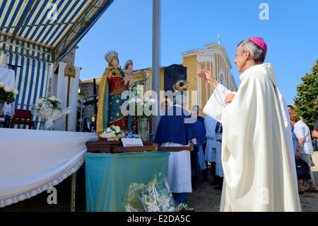 France, Haute Corse, Niolu (Niolo) région, Casamaccioli, la Santa di Niolu pour célébrer la fête religieuse de la Nativité Banque D'Images