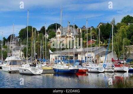 Finistere Morlaix le port dans le centre-ville Banque D'Images