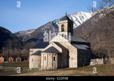 Espagne Catalogne Boi valley inscrite au Patrimoine Mondial de l'UNESCO Ce village de Sant Feliu de Barruera eglise Romaine XIe siècle Banque D'Images