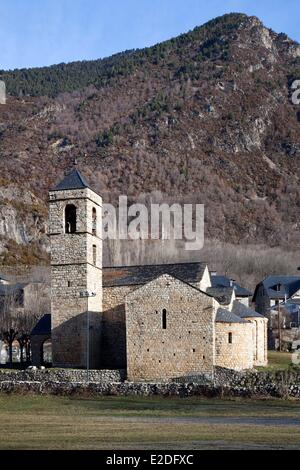 Espagne Catalogne Boi valley inscrite au Patrimoine Mondial de l'UNESCO Ce village de Sant Feliu de Barruera eglise Romaine XIe siècle Banque D'Images