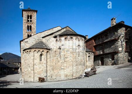 Espagne Catalogne Boi valley inscrite au Patrimoine Mondial de l'UNESCO l'église Sant Climent de Taüll Banque D'Images