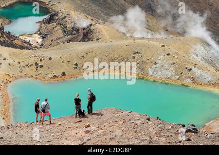 L'île du nord de Nouvelle-Zélande Parc National de Tongariro classé au Patrimoine Mondial par l'UNESCO est le premier parc national en Nouvelle Zélande Banque D'Images