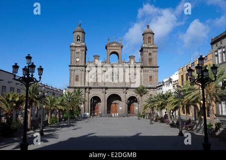 Canaries, Gran Canaria, Las Palmas de Gran Canaria Vegueta, (vieille ville), la cathédrale de Santa Ana Banque D'Images