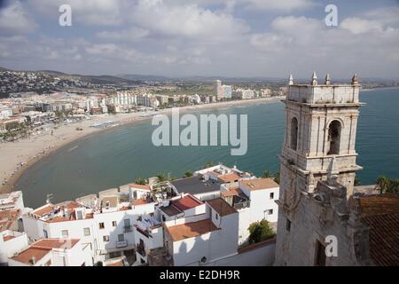 L'Espagne, Communauté de Valence, Costa del Azahar (Costa) Azahr, Peniscola Banque D'Images