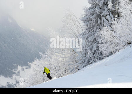 France Haute Savoie ski Morzine Banque D'Images