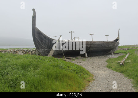 Long navire viking réplique haroldswick unst shetland ecosse juin 2014 Banque D'Images