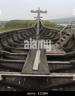 Long navire viking réplique haroldswick unst shetland ecosse juin 2014 Banque D'Images