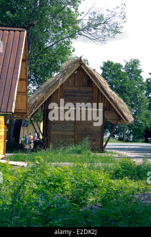 Village Viking dans Frösåkers brygga, Suède Banque D'Images