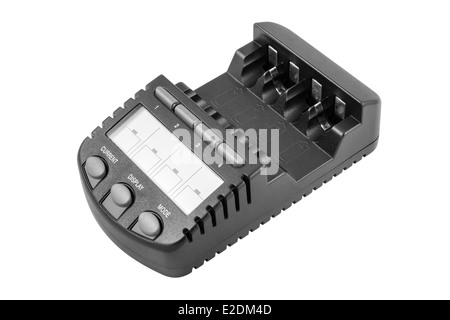 Le meilleur chargeur de batterie Ni-MH. Isolé sur blanc backgroungd avec chemin de détourage. Banque D'Images