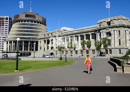 Nouvelle Zélande île du Nord Wellington la ruche (1981) est le nom commun de l'exécutif du Parlement néo-zélandais Banque D'Images