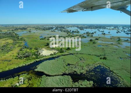 District du Nord-Ouest Botswana delta de l'Okavango (vue aérienne) Banque D'Images