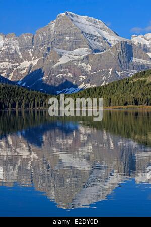 United States Montana Montagnes Rocheuses, le parc national des Glaciers, inscrite au Patrimoine Mondial de l'UNESCO De nombreux Glacier Swiftcurrent Banque D'Images