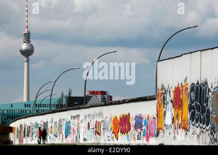 Allemagne Berlin Friedrichshain-Kreuzberg East Side Gallery Banque D'Images