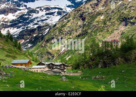 Italie Val d'Aoste Valpelline refuge Prarayer Valley Banque D'Images