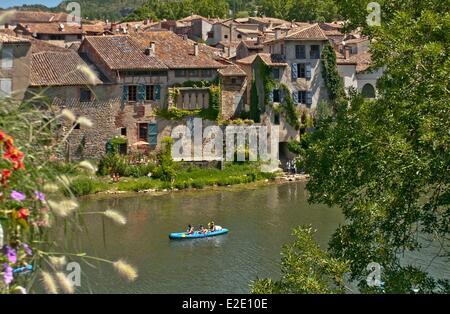 France Tarn et Garonne Saint Antonin Noble Val vieille ville sur l'Aveyron Banque D'Images