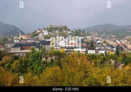 Bosnie-herzégovine Jajce Bosnie Centrale vieille ville Banque D'Images