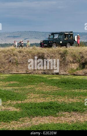 Réserve nationale de Masai Mara au Kenya Les touristes Banque D'Images